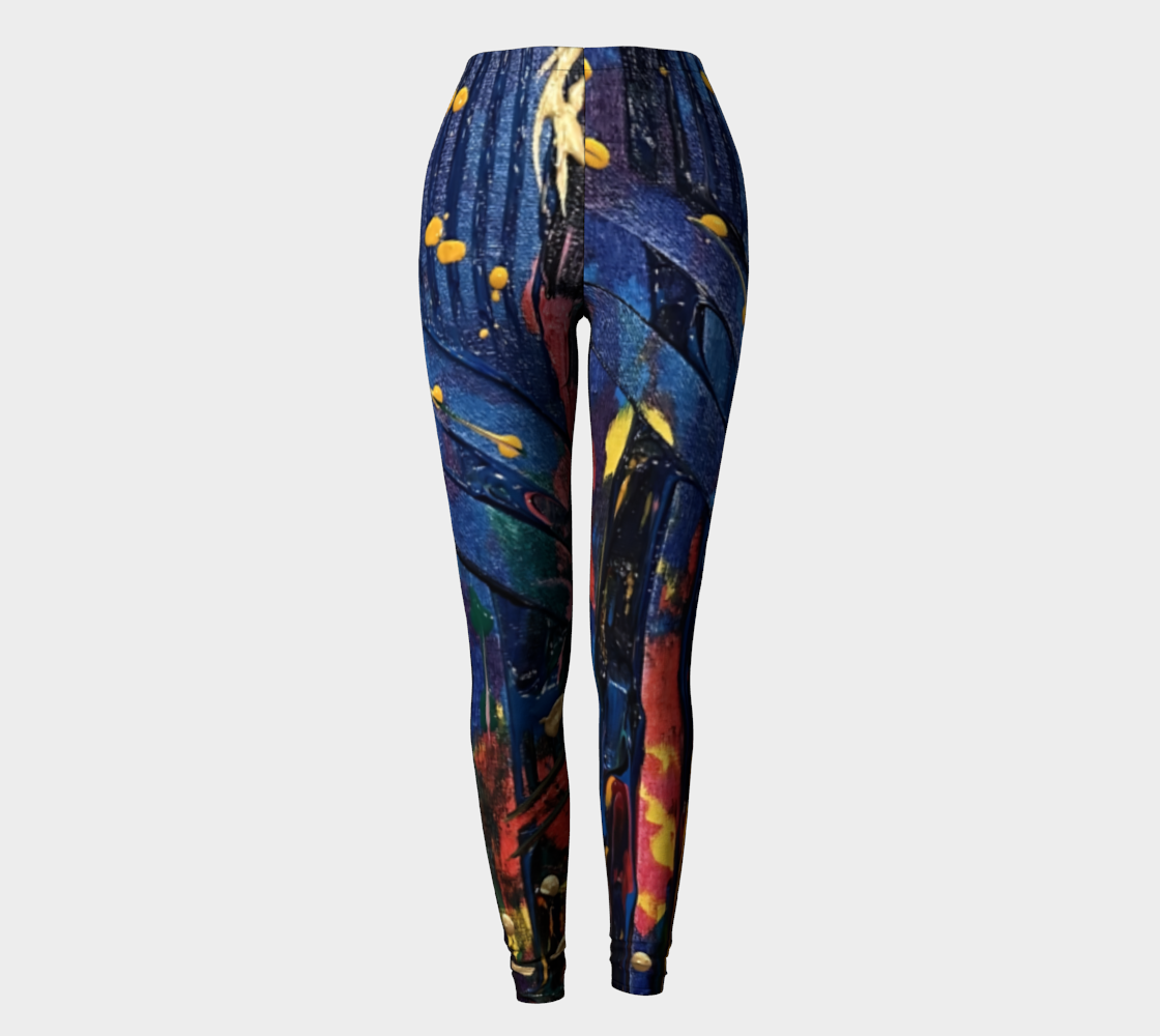 "Living Colours" Leggings (Blue/Multi)