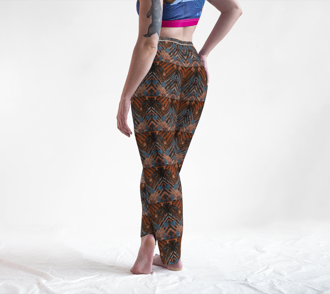 "Orange Geometric" Lounge Pants (Orange, Blue)