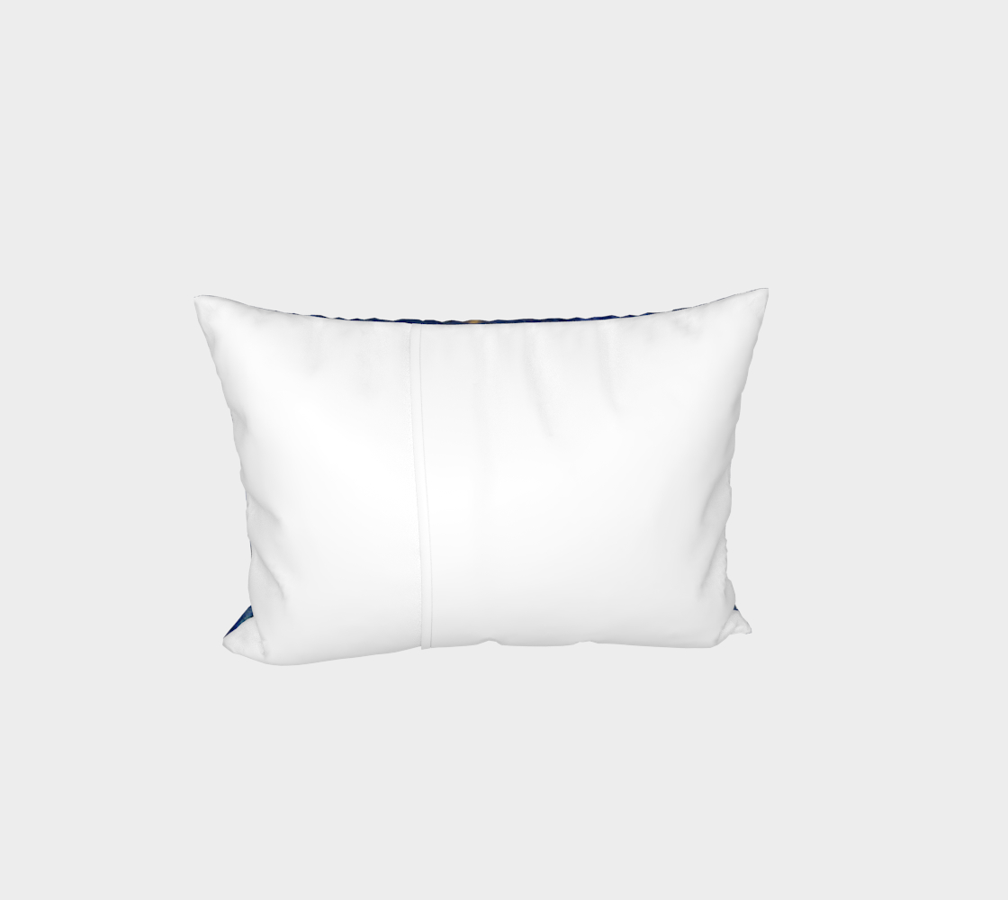 "Advent Blue" Bed Pillow Sham (Blue, Gold)