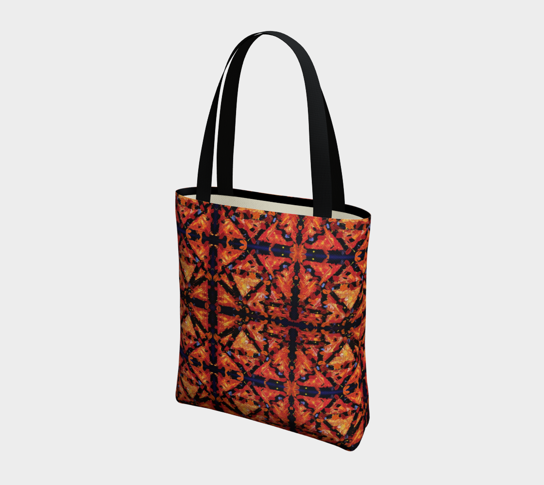 "Passion Puzzle" Urban Tote (Orange, Purple)