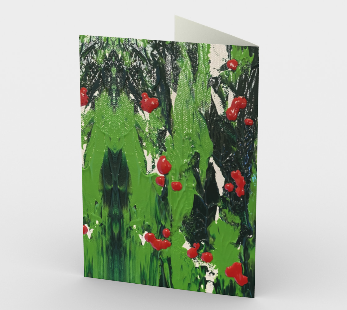"Holly and Ivy" Christmas Card in portrait