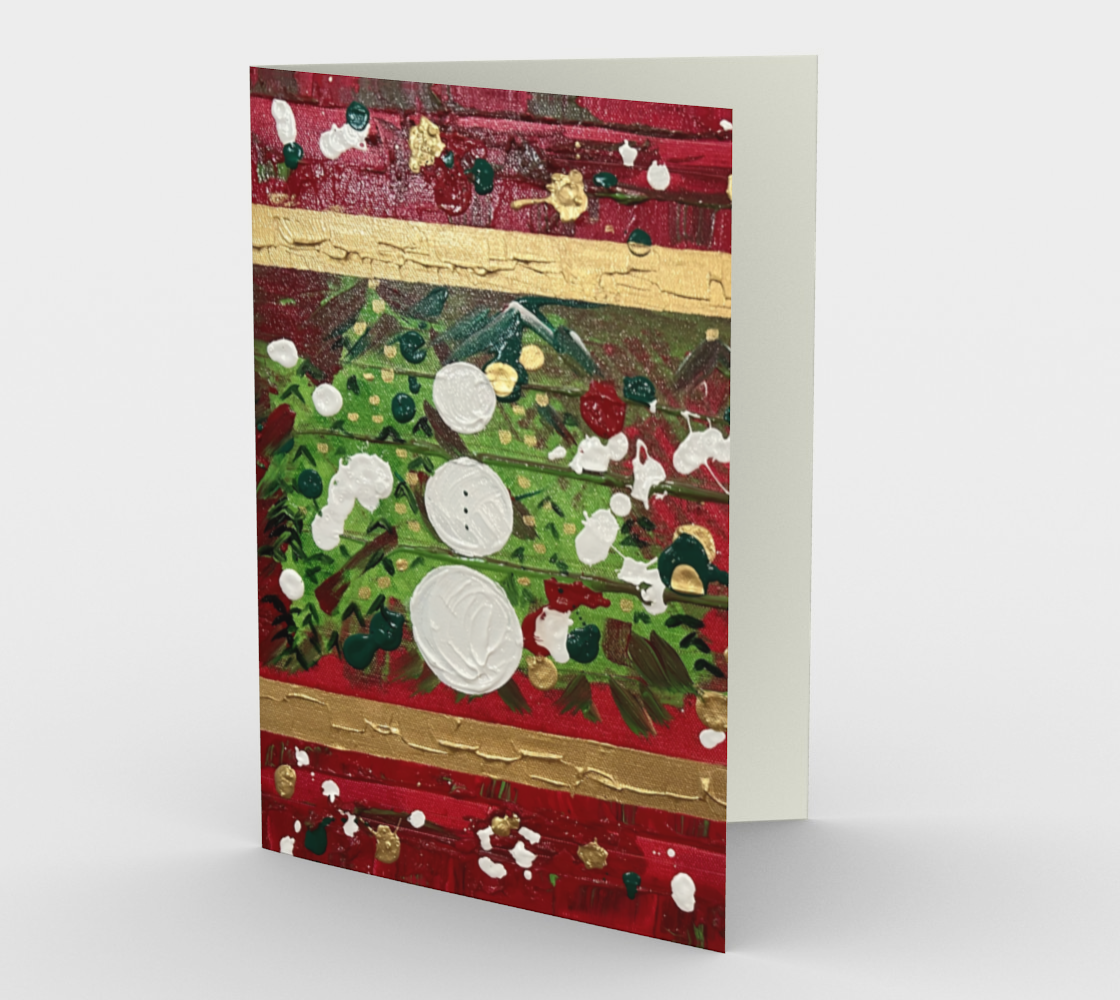 "Winter Frolic" Christmas Card in portrait