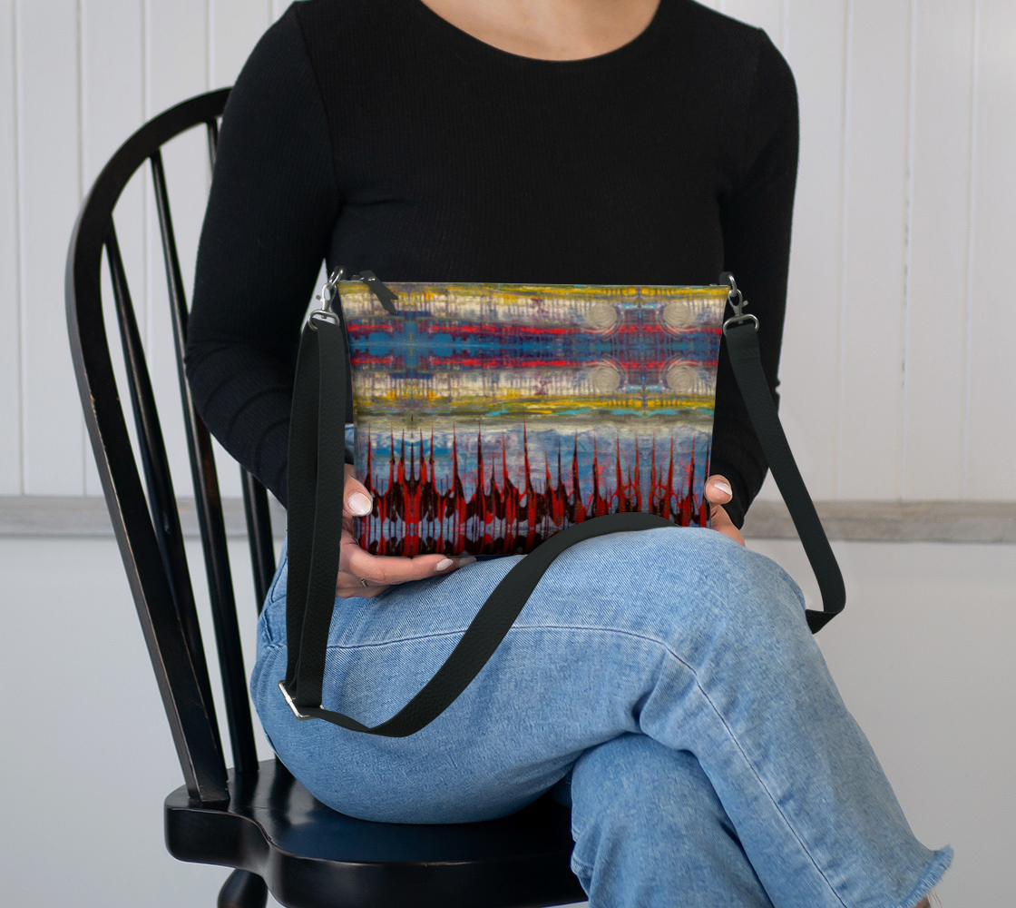 "Northern Reflections Vegan Leather Crossbody Purse (Multi)