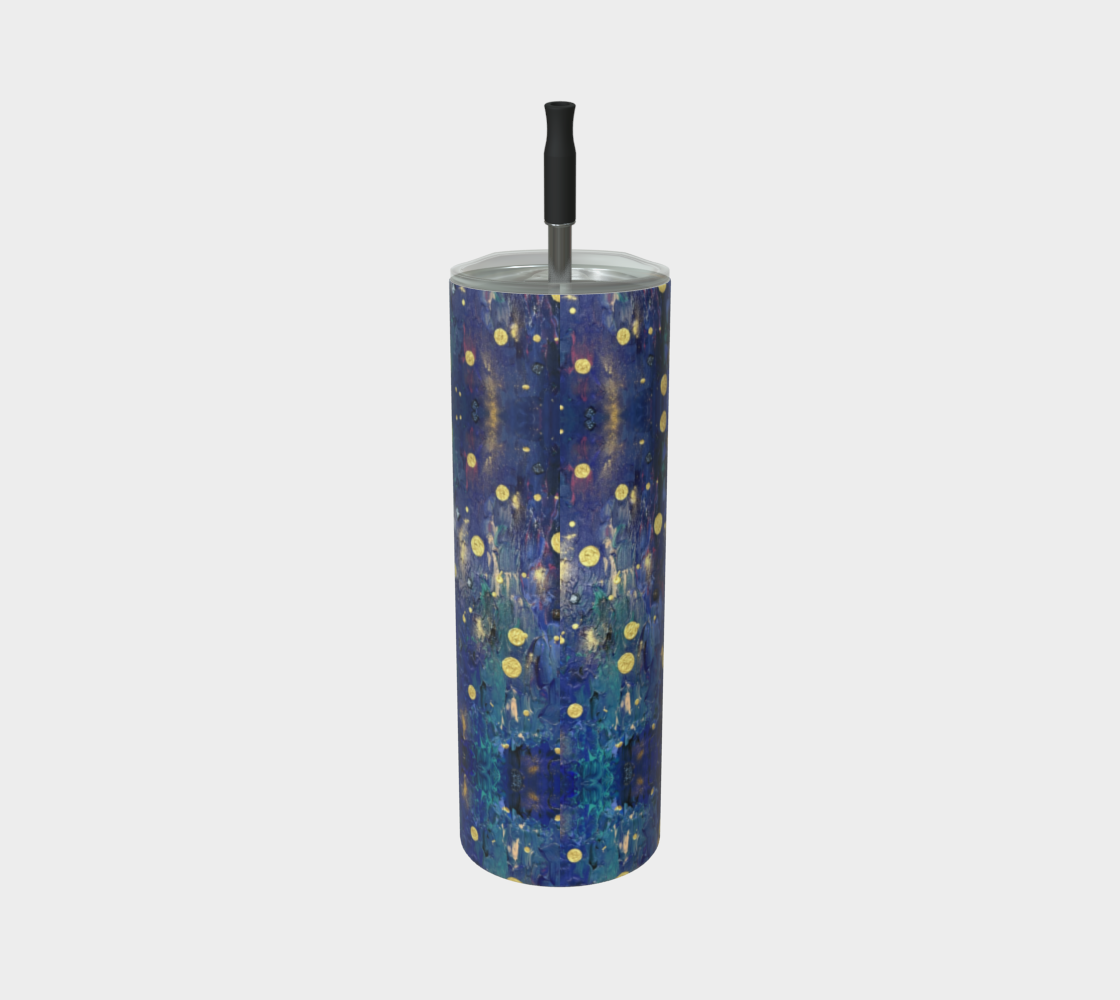 "Advent Blue" Stainless Steel Tumbler (Blue, Gold)