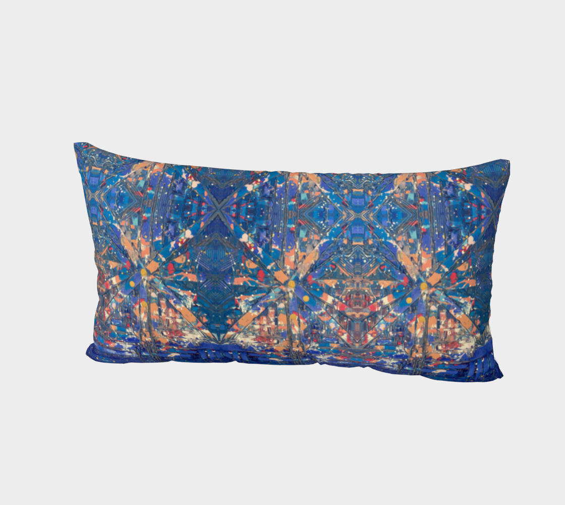 "Pol Roger" Bed Pillow Sham (Blue, Pink)