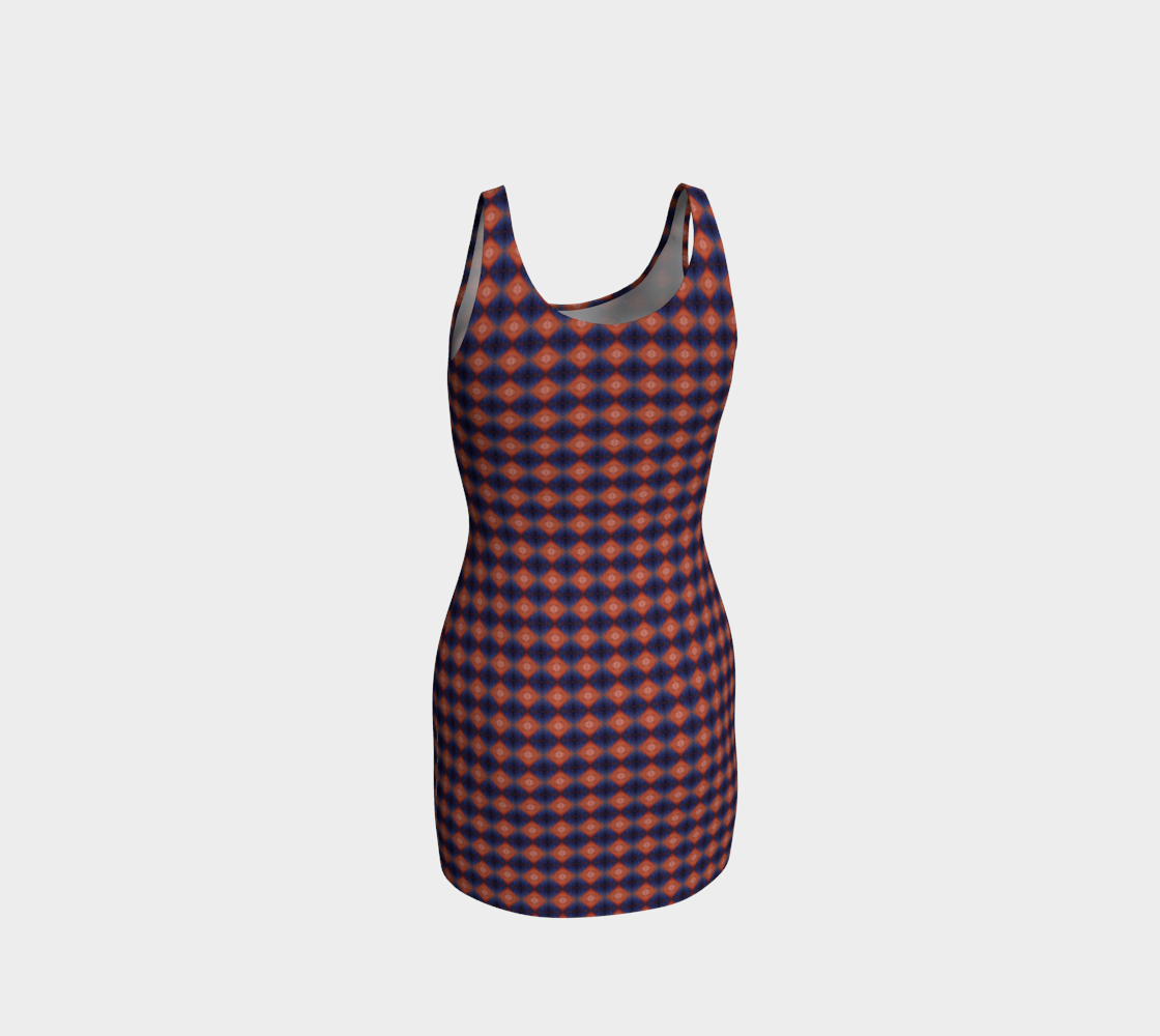 "Dawn" Bodycon Dress #2 (Blue, Red)