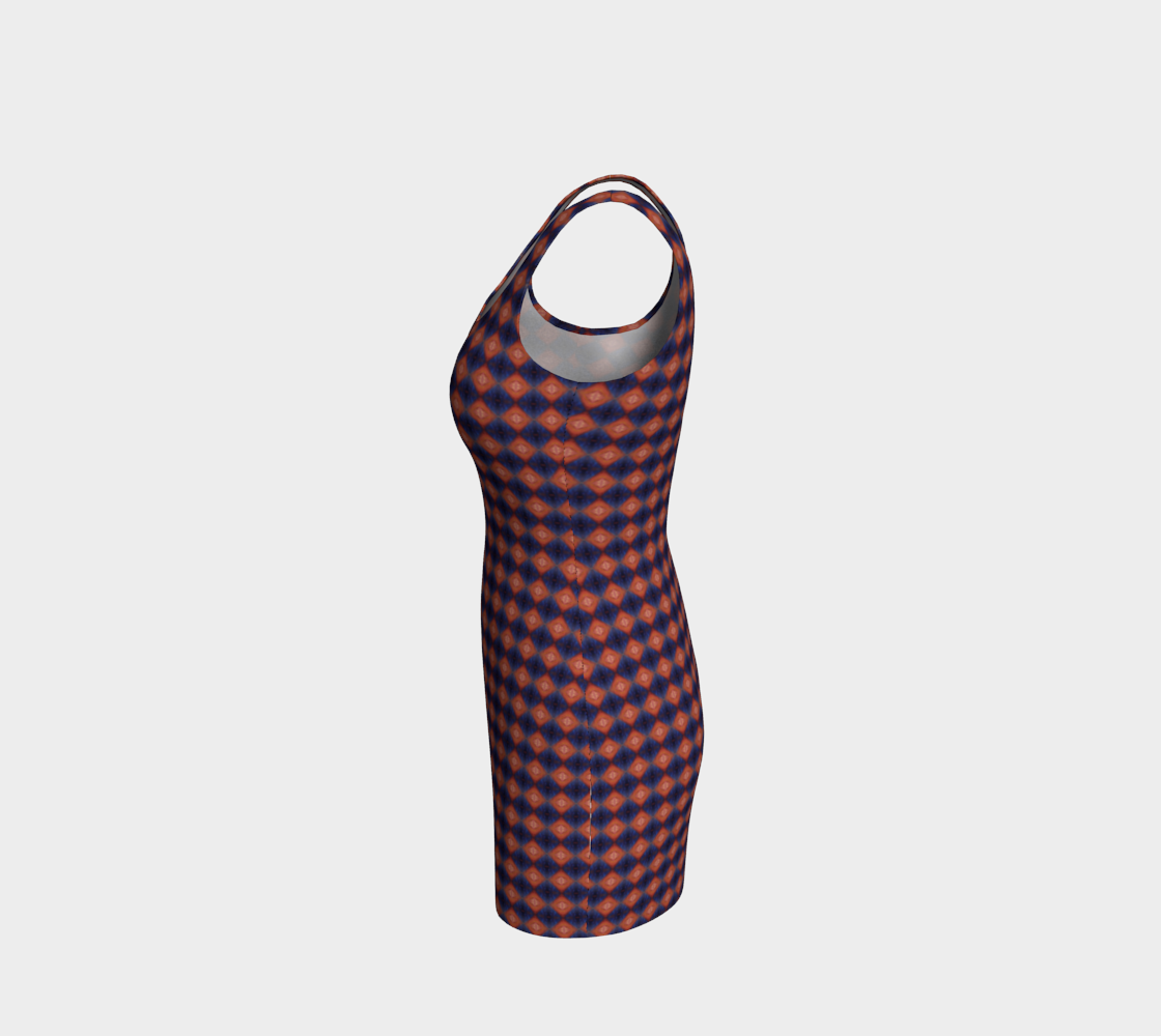 "Dawn" Bodycon Dress #2 (Blue, Red)