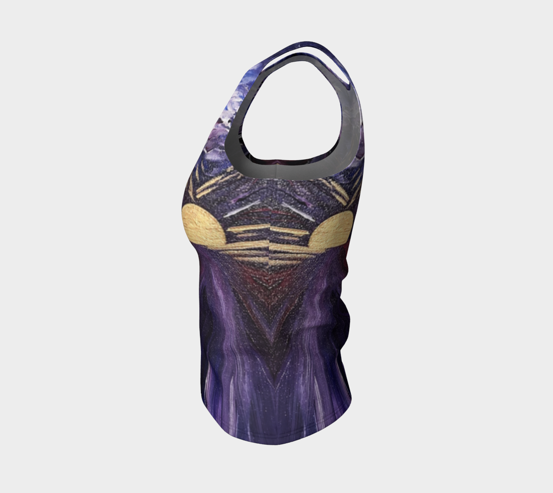 "Winter Lake" Fitted Tank (Purple, Gold)