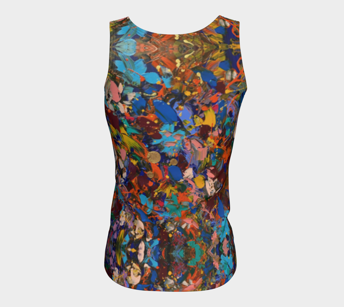"Crazy For You " Fitted Tank ( Multi)