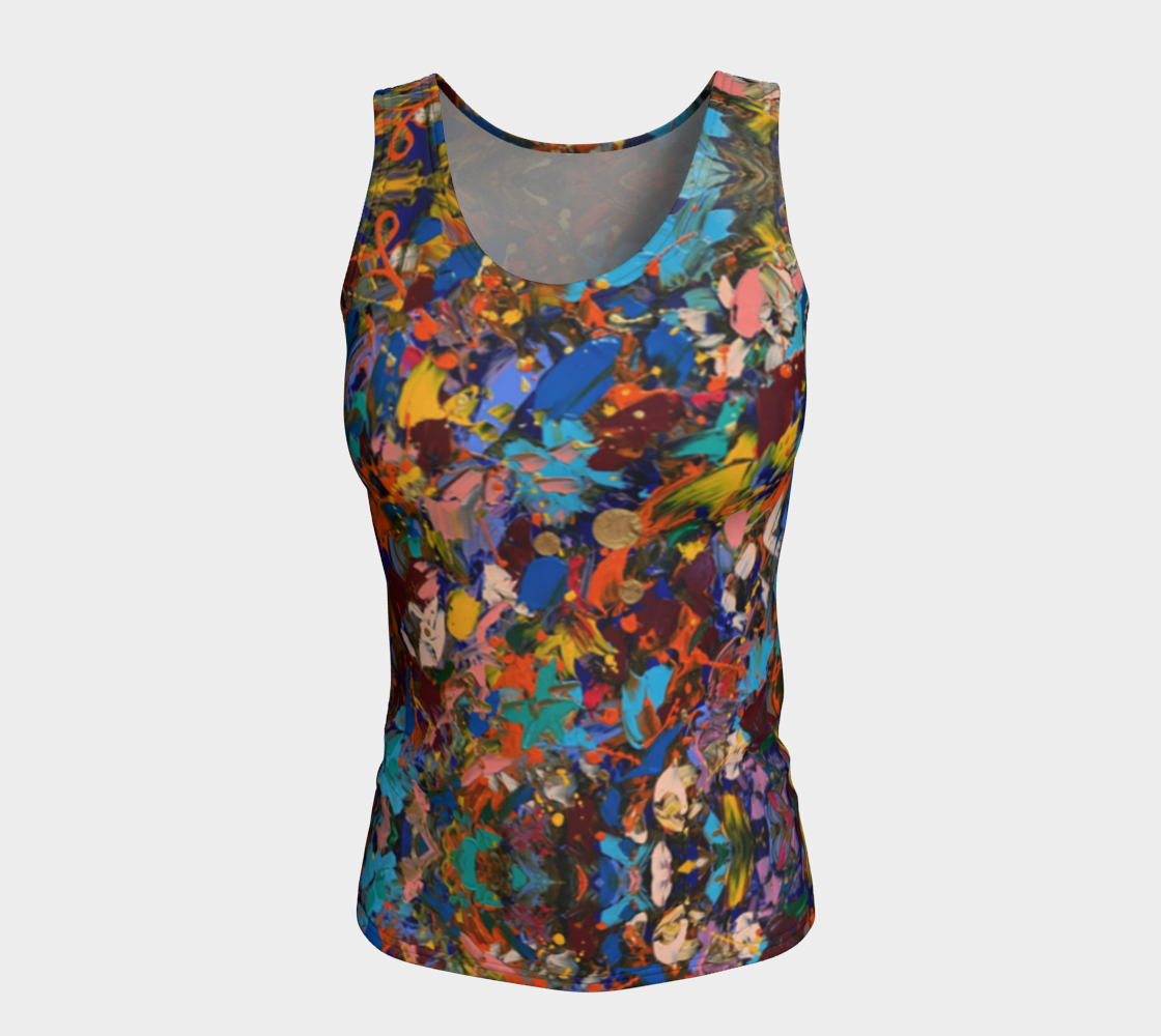 "Crazy For You " Fitted Tank ( Multi)