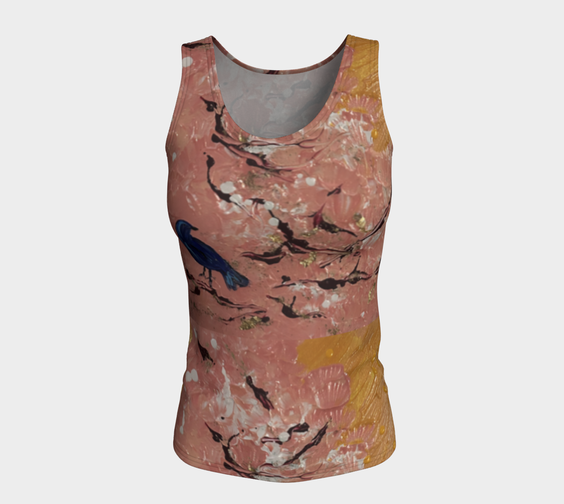 "Bluebird" Fitted Tank (Pink, Blue, Yellow)
