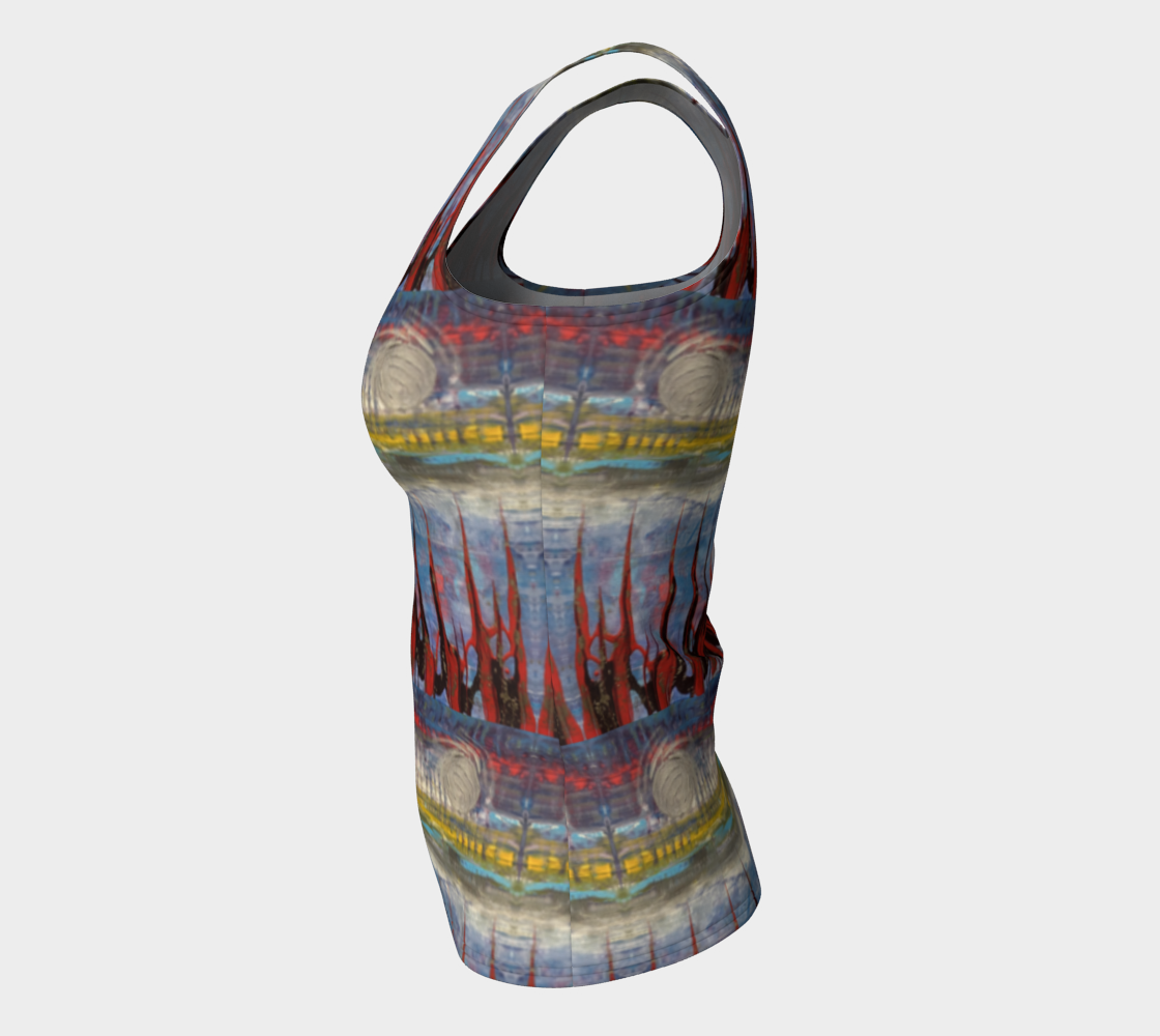 "Northern Reflections" Fitted Tank Top (Blue, Grey, Pink)