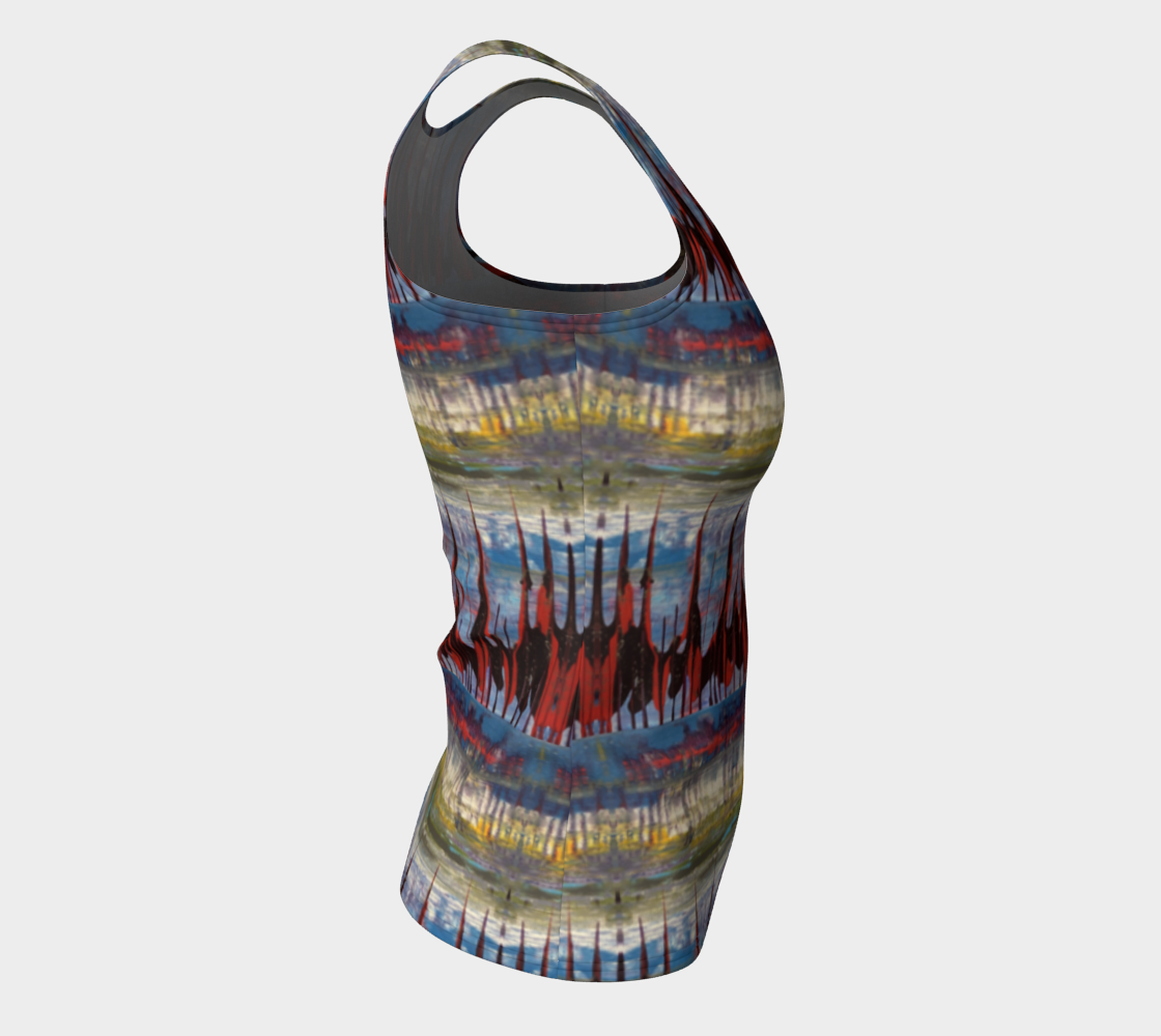 "Northern Reflections" Fitted Tank Top (Blue, Grey, Pink)