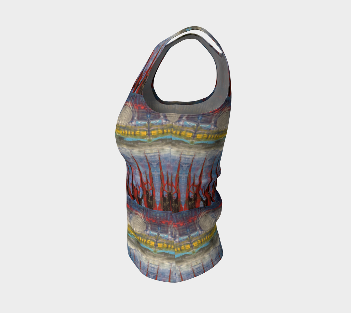 "Northern Reflections" Fitted Tank Top (Blue, Grey, Pink)