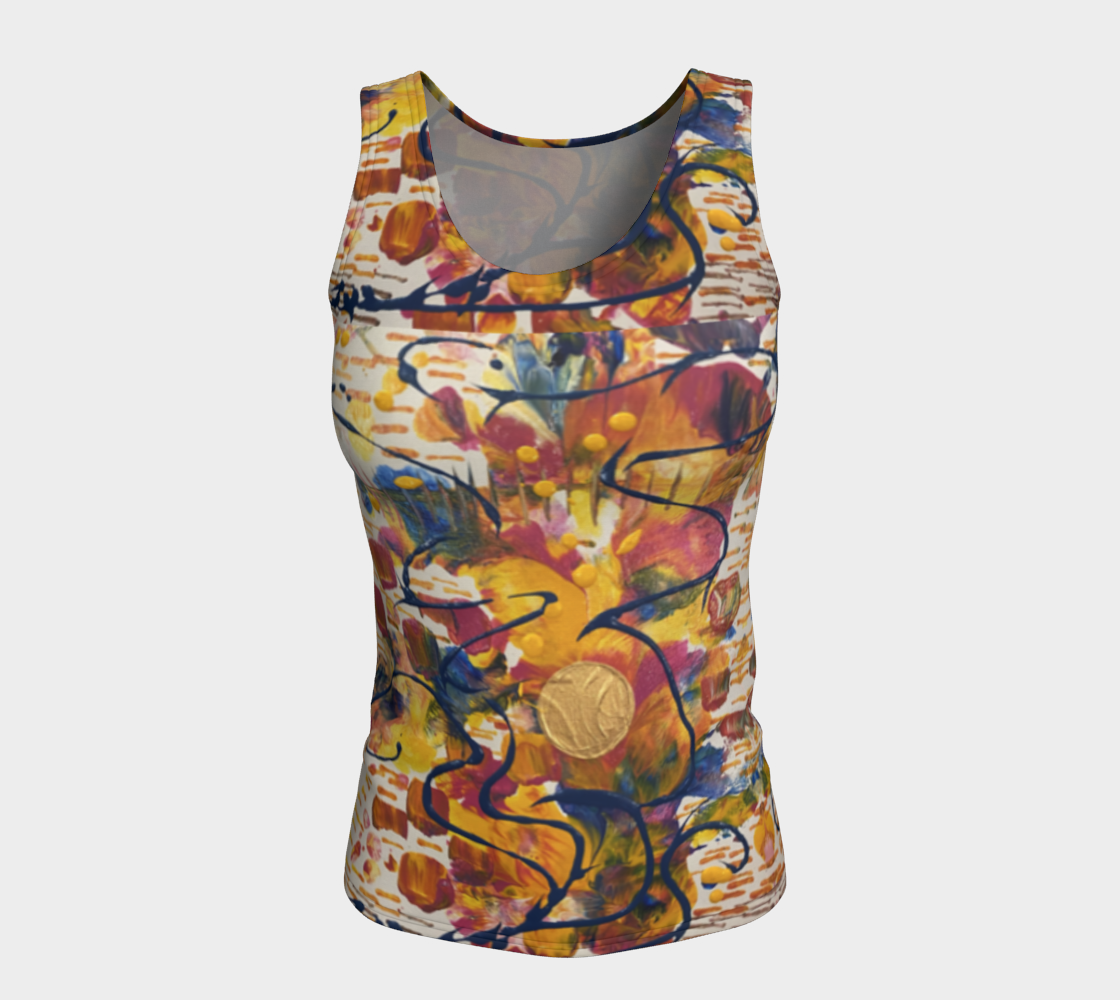 "Mayfair" Fitted Tank Top ( Yellow, Blue, Pink)