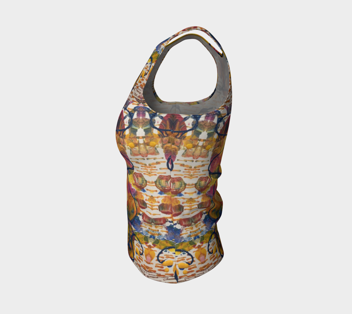 "Mayfair" Fitted Tank Top ( Yellow, Blue, Pink)