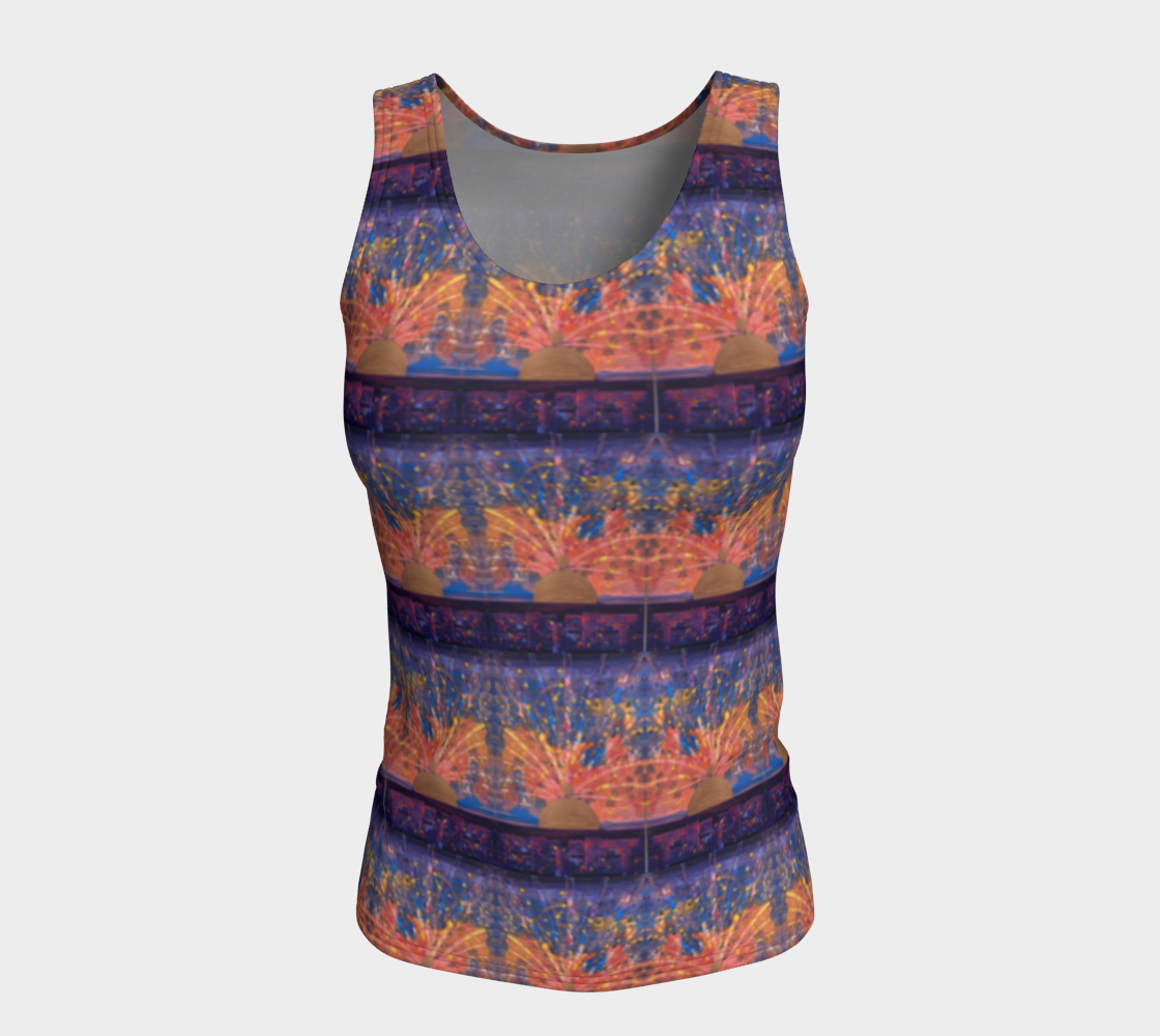 "Dawn" Fitted Tank Top ( Purple, Orange))