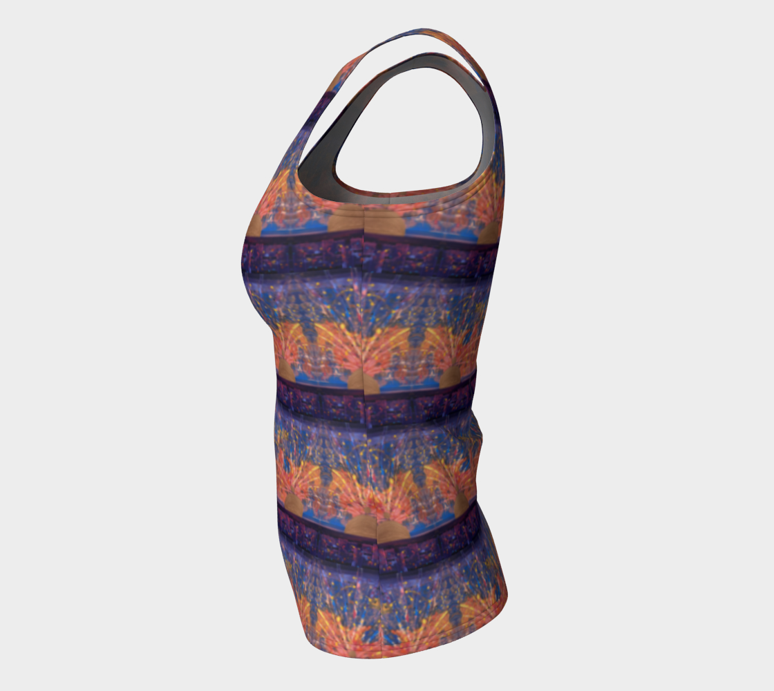 "Dawn" Fitted Tank Top ( Purple, Orange))
