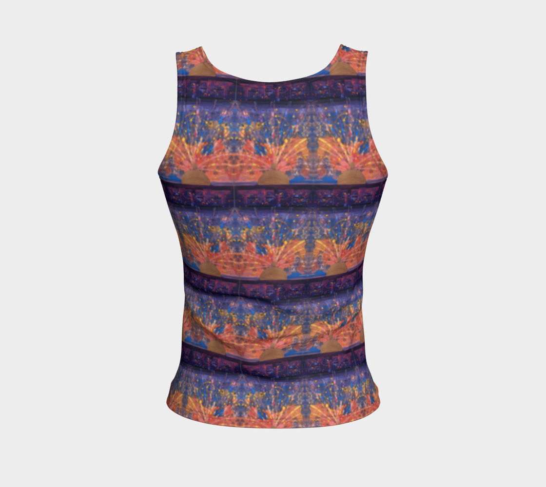 "Dawn" Fitted Tank Top ( Purple, Orange))