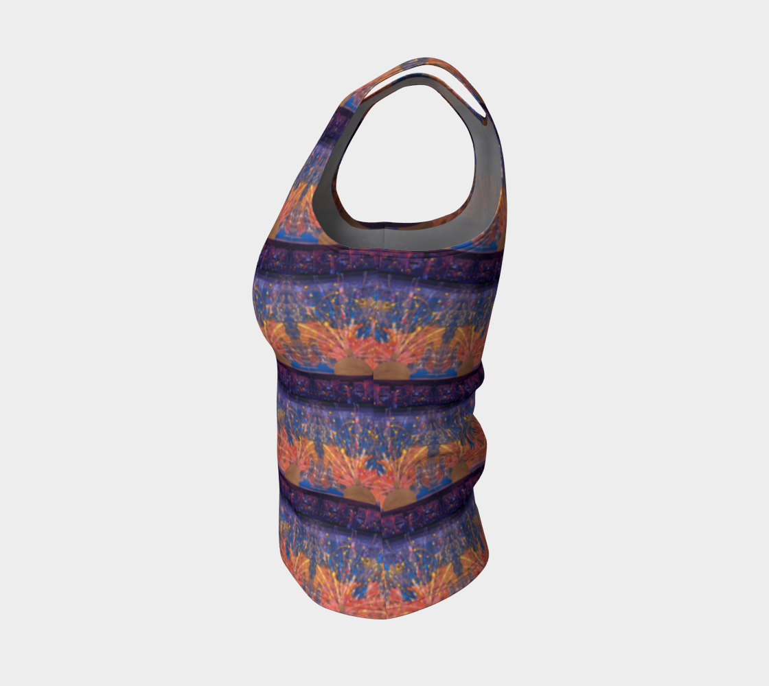 "Dawn" Fitted Tank Top ( Purple, Orange))