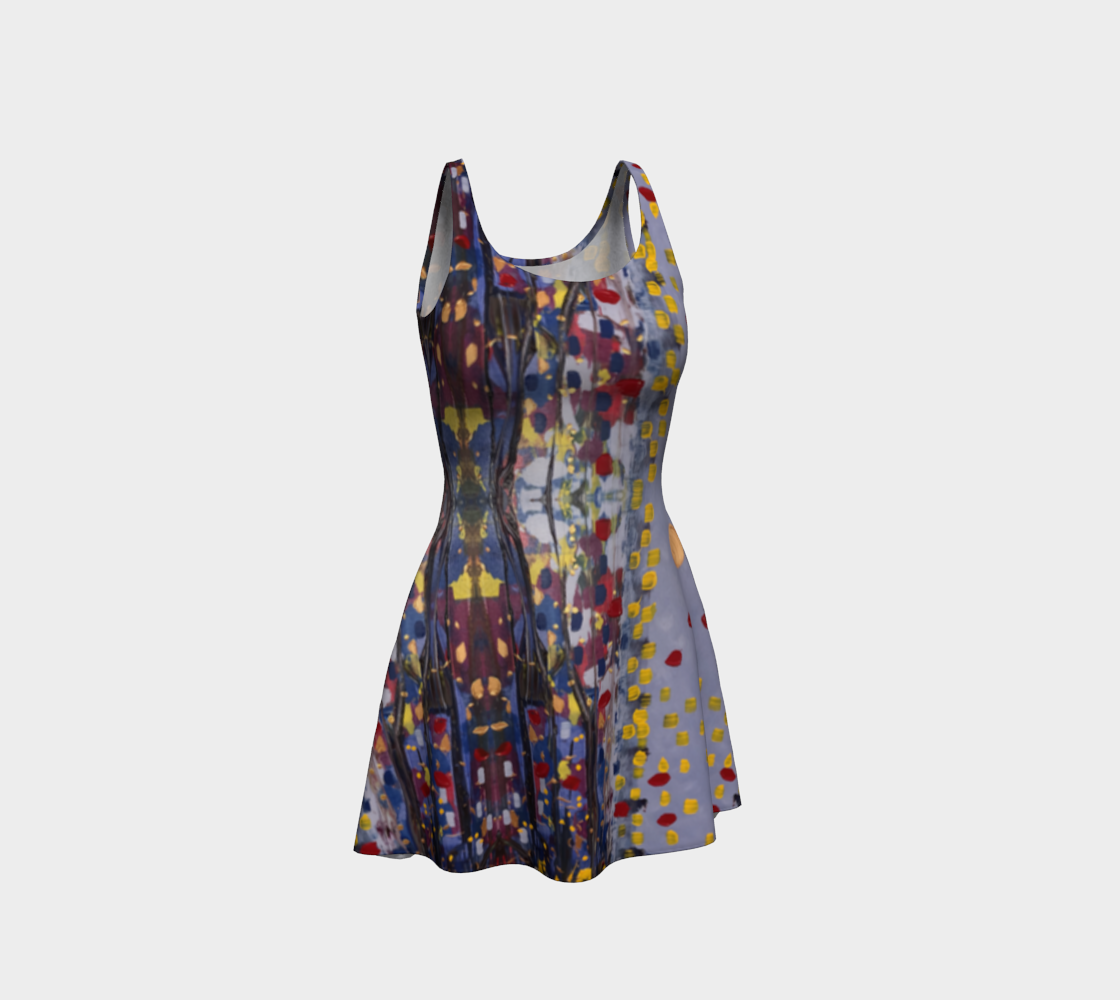 "Daybreak" Flare Dress (Purple, Red)
