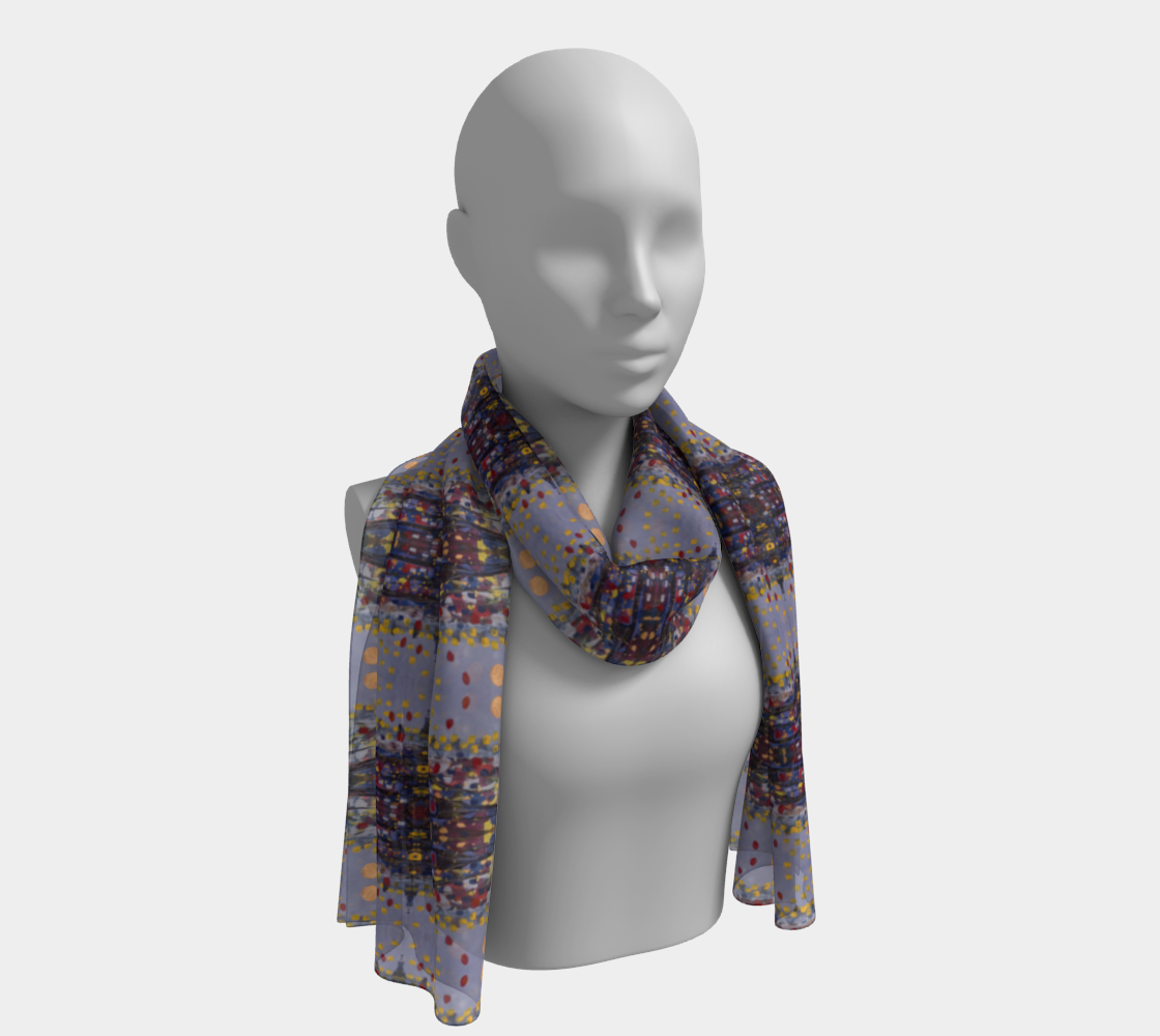"Daybreak" Long Scarf (Purple, Red)
