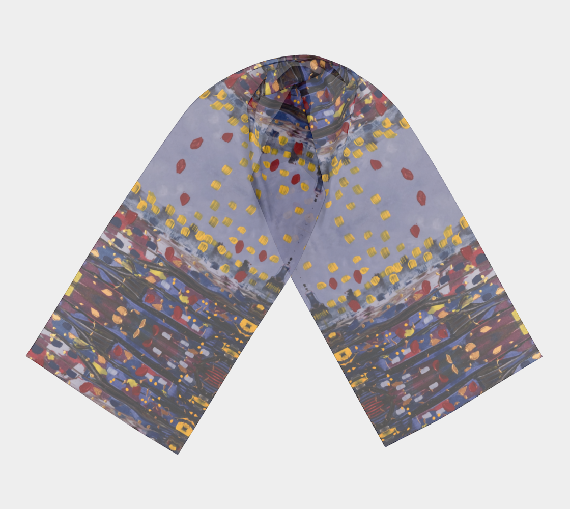 "Daybreak" Long Scarf #3 (Purple, Red)