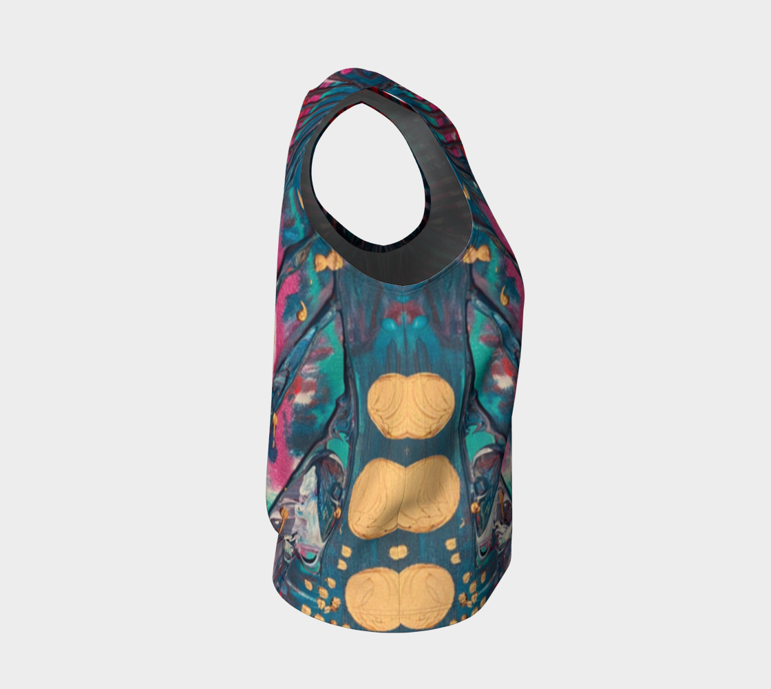 "Awakening" Loose Tank Top (Aqua, Red)