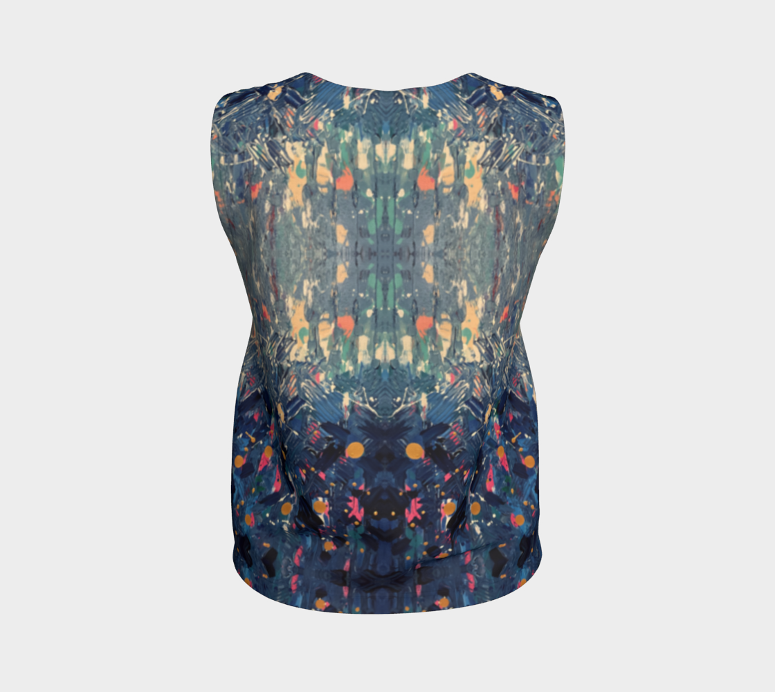 “Blue Mountain” Loose Tank Top (Blue)