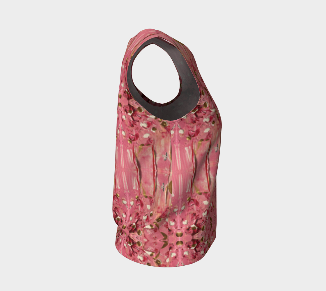 “Gratitude” Loose Tank Top (Pink, Gold)