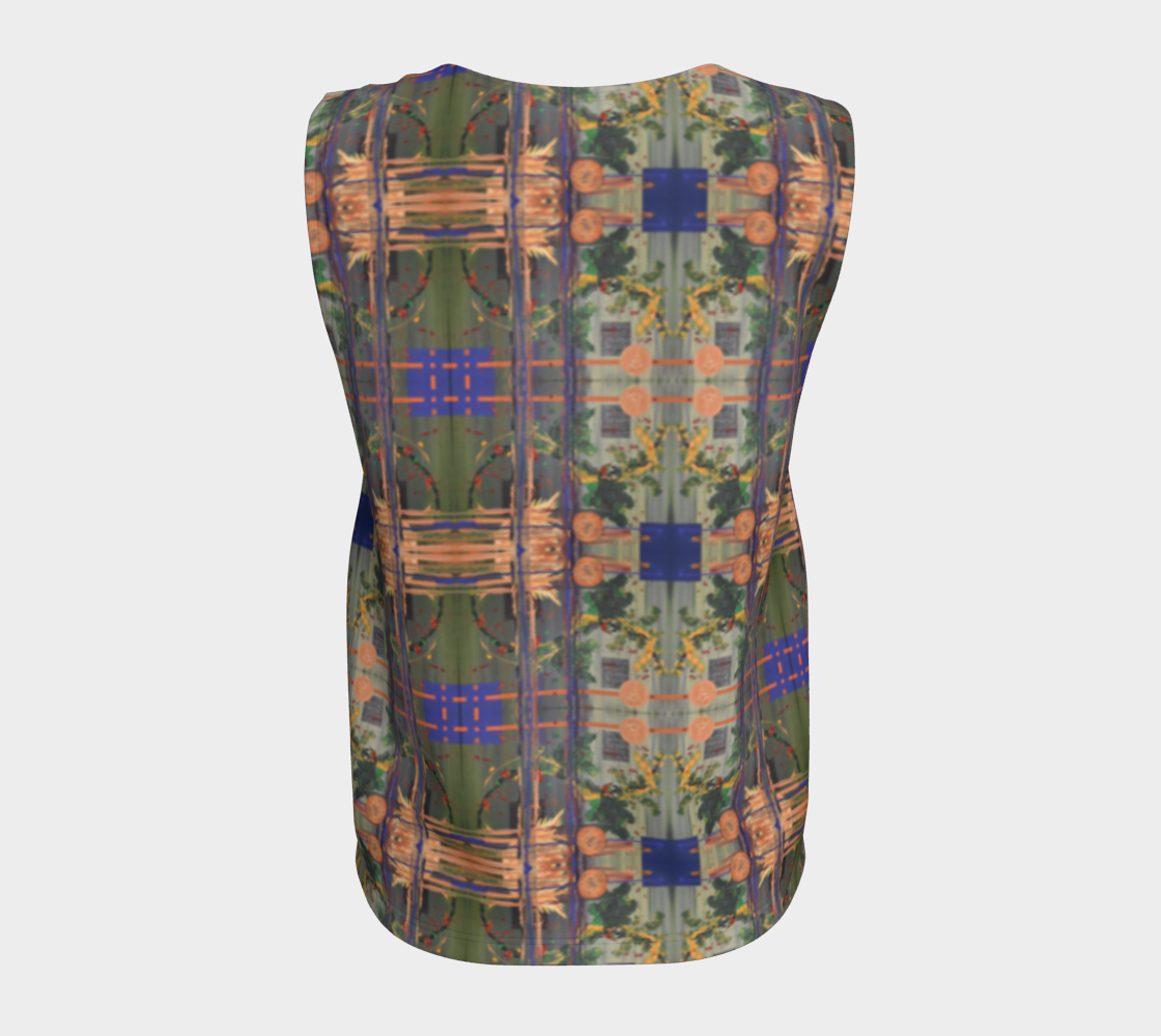 “Coming Home Again” Loose Tank Top (Green, Orange, Blue)