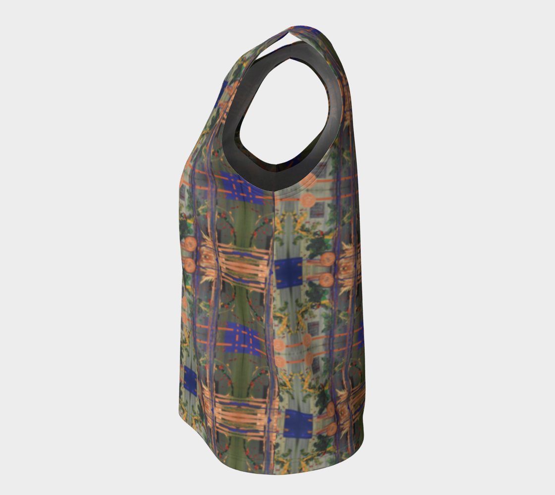“Coming Home Again” Loose Tank Top (Green, Orange, Blue)