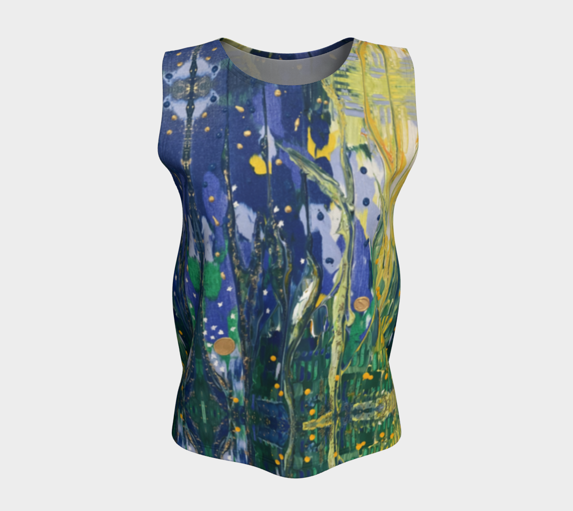 “Spring Awakening” Loose Tank Top (Blue, Green, Yellow)