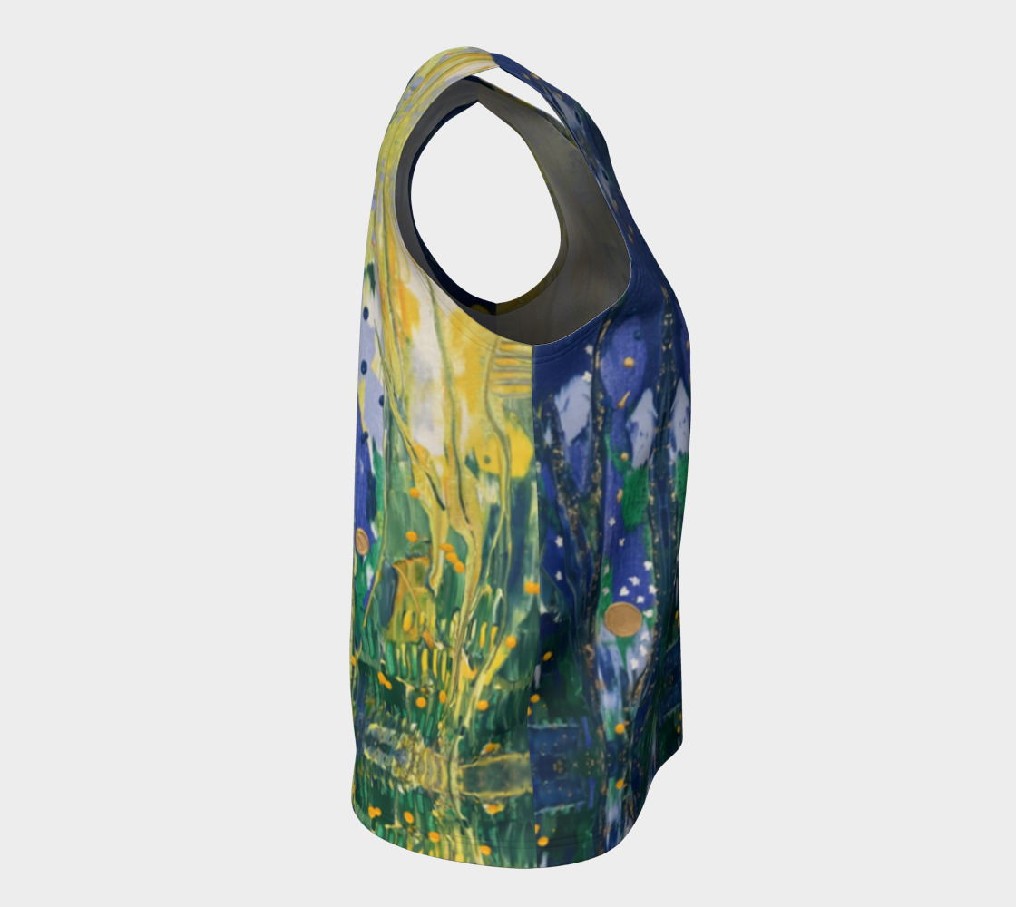 “Spring Awakening” Loose Tank Top (Blue, Green, Yellow)
