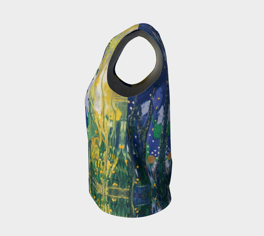 “Spring Awakening” Loose Tank Top (Blue, Green, Yellow)
