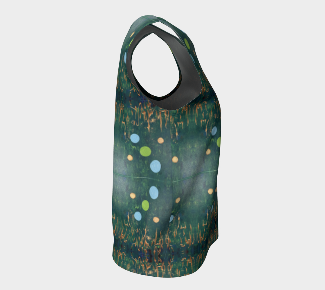 “Northern Lights” Loose Tank Top (Blue, Green)