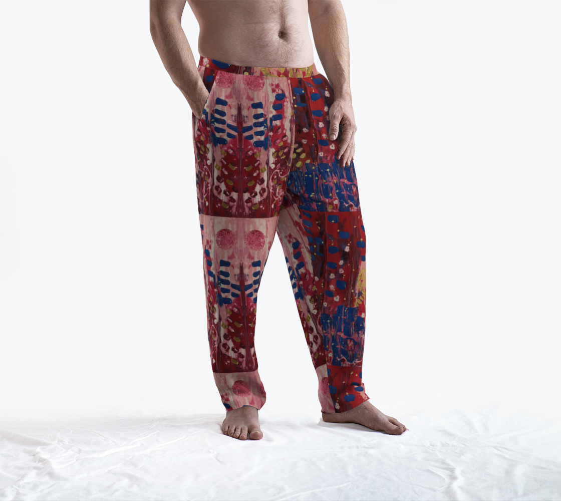 "Hearts and Flowers" Lounge Pants (Red, Pink, Blue)