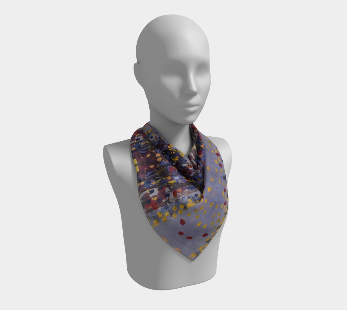 "Daybreak" Square Scarf (Purple, Red)