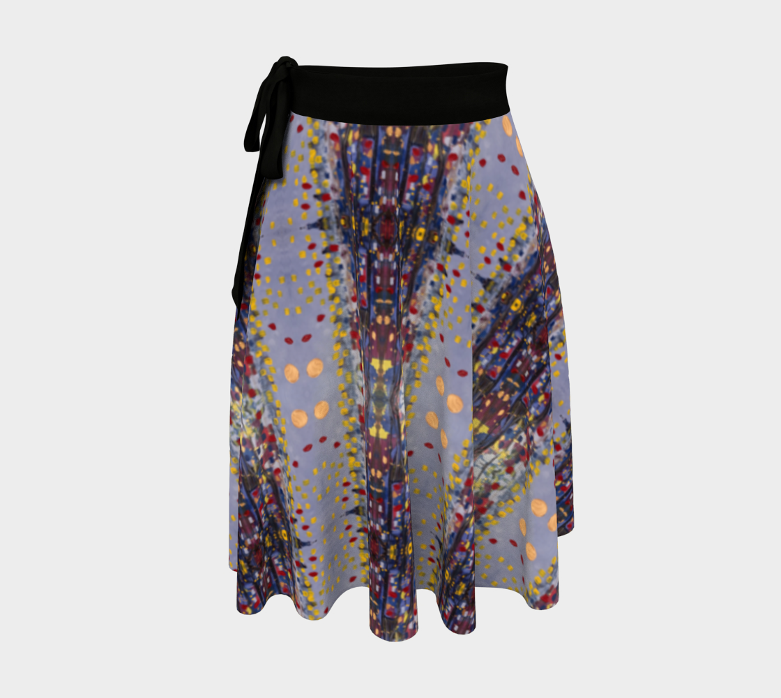 "Daybreak" Wrap Skirt (Purple, Red)