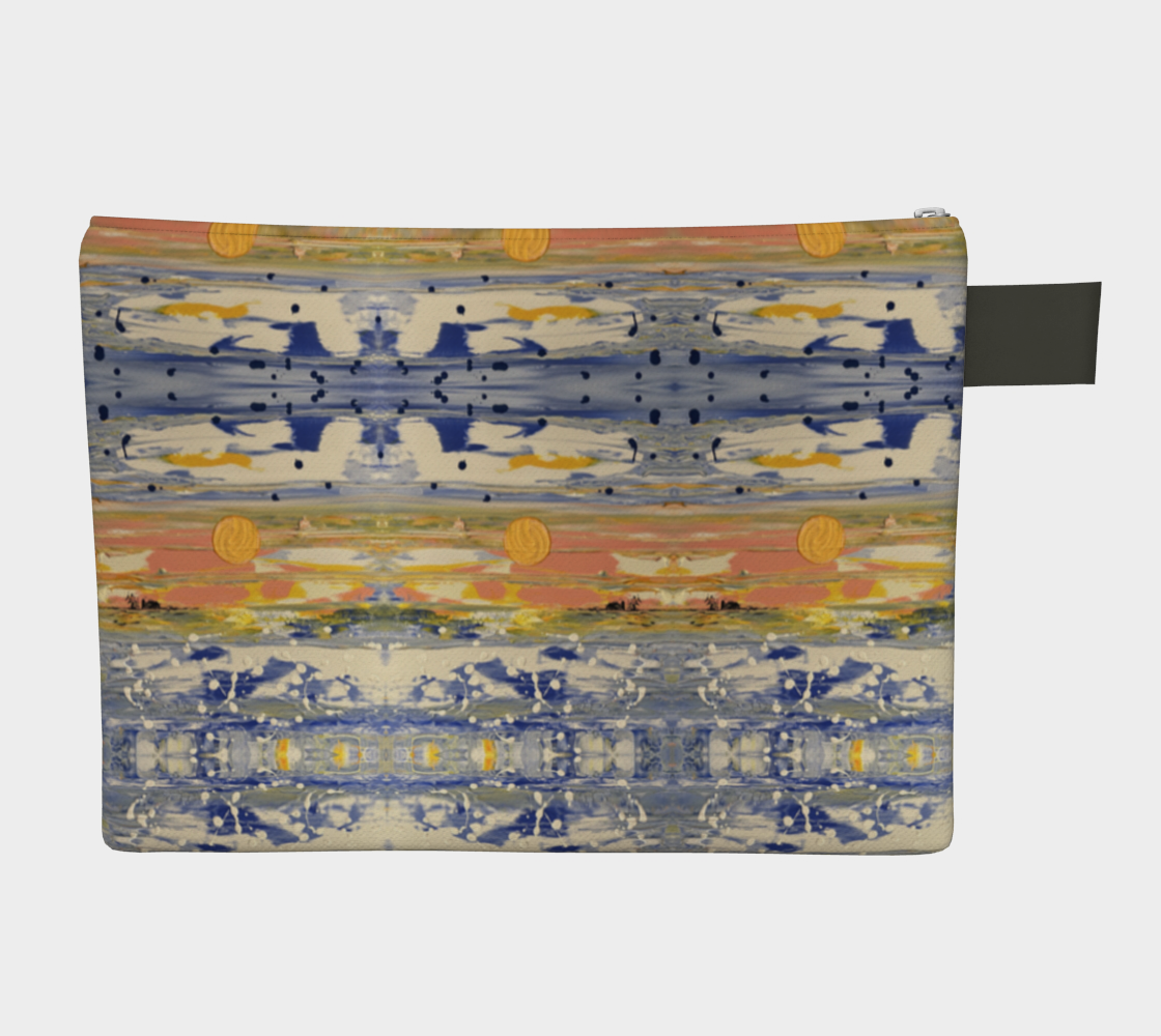 "Blue Snow" Carry-all (Blue, Yellow, Peach)
