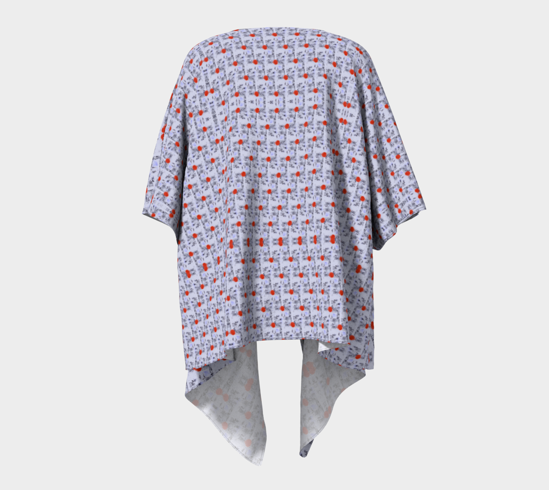 "Cool Purple" Draped Kimono (Lilac, Red)