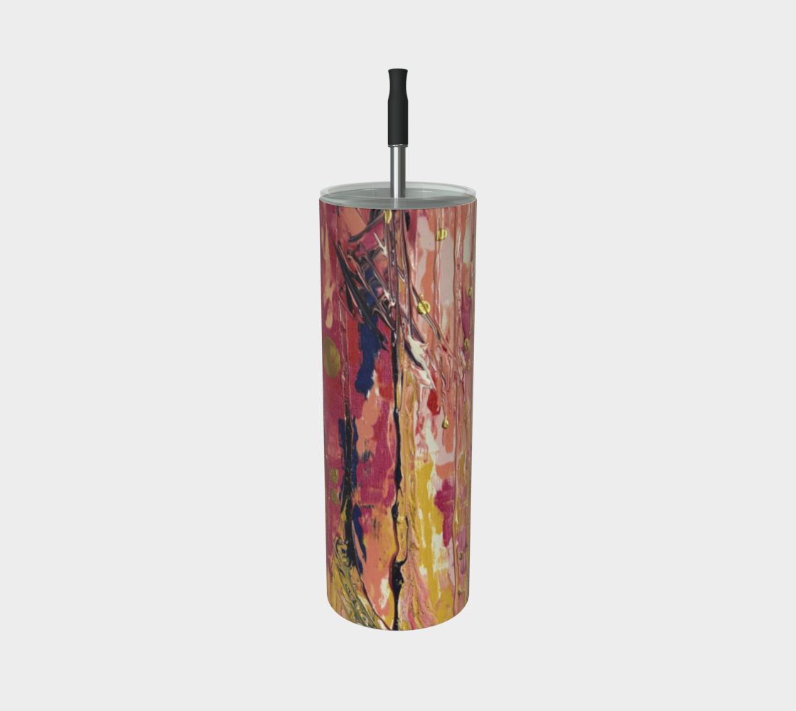 "Pink" Stainless Steel Tumbler (Pink, Yellow)