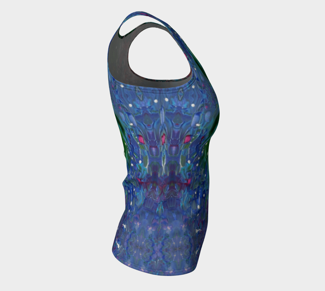 "Anniversary Flowers" Fitted Tank (Purple, Green, Pink)