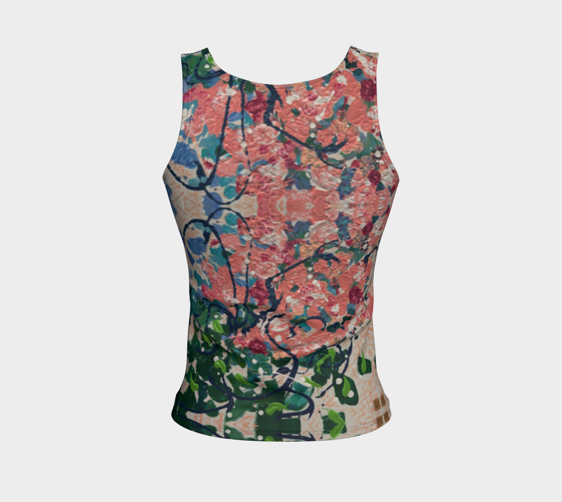 "Bridal Bouquet" Fitted Tank Top LONG