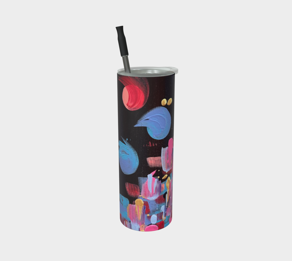 "Winter Night" Matte Tumbler (Purple, Pink, Blue)