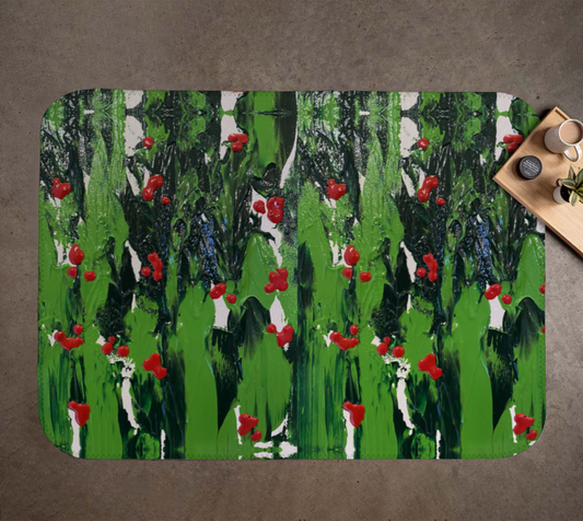 "Holly and Ivy" Christmas Blanket  (Red, Green)