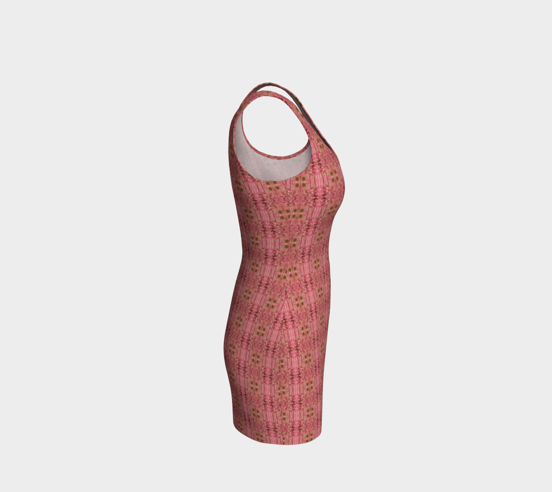 "Gratitude" Bodycon Dress (Pink, Gold)