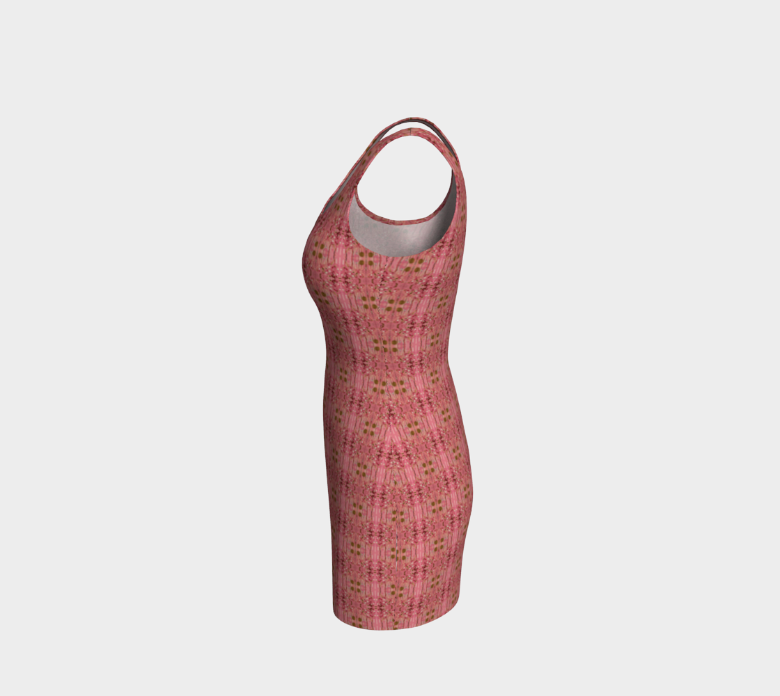 "Gratitude" Bodycon Dress (Pink, Gold)
