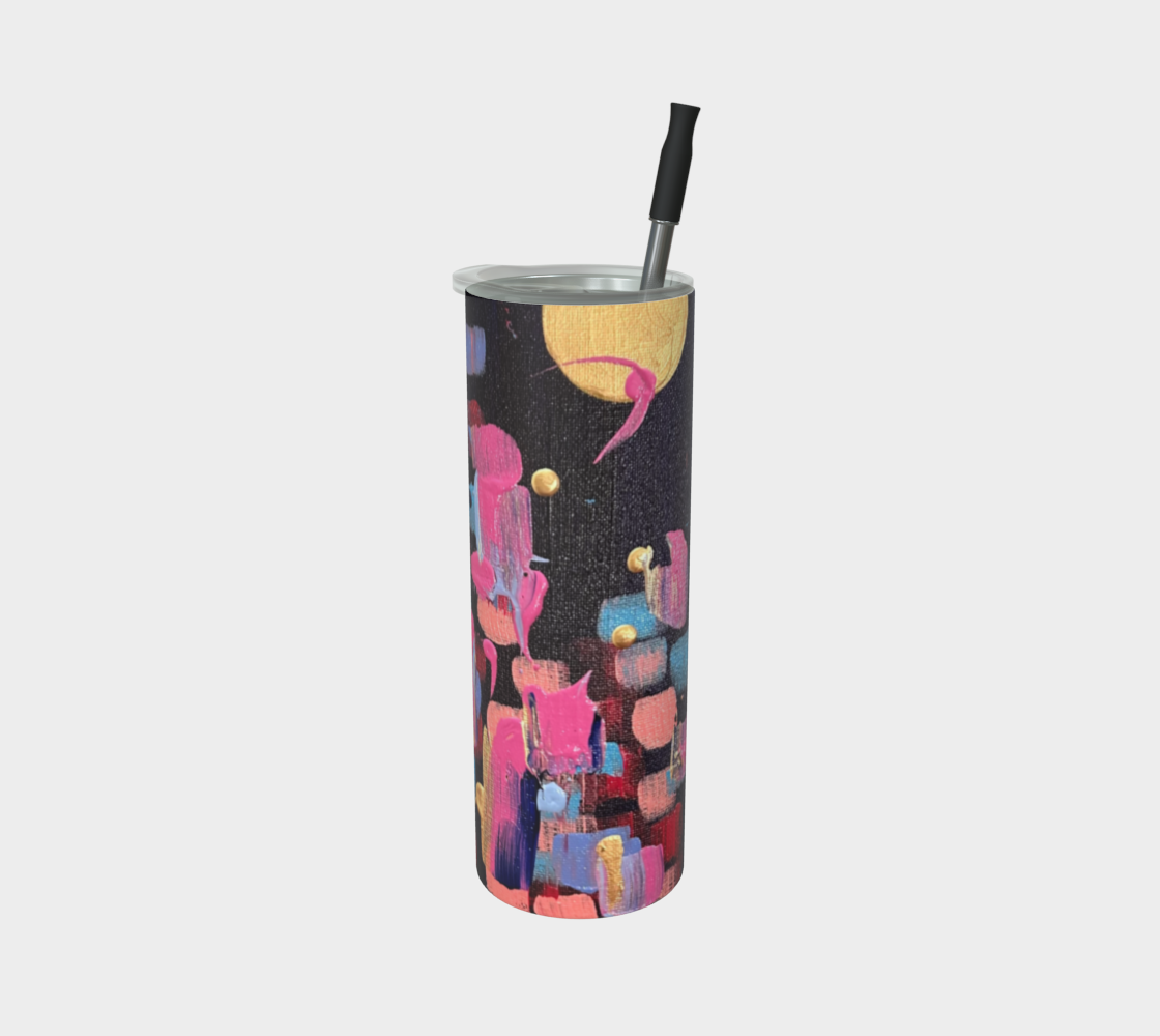 "Winter Night" Matte Tumbler (Purple, Pink, Blue)