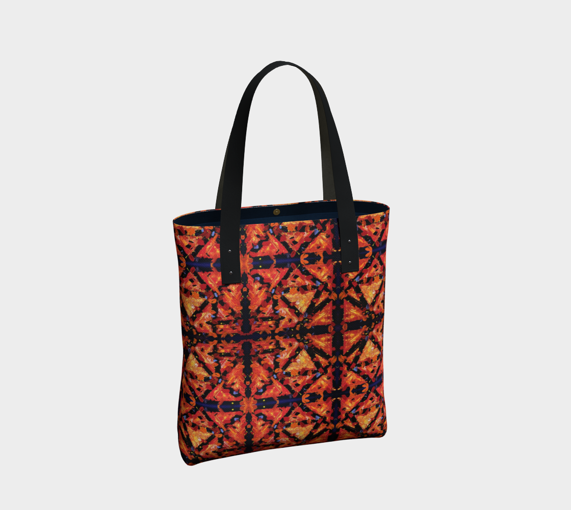 "Passion Puzzle" Urban Tote  (Orange, Purple)